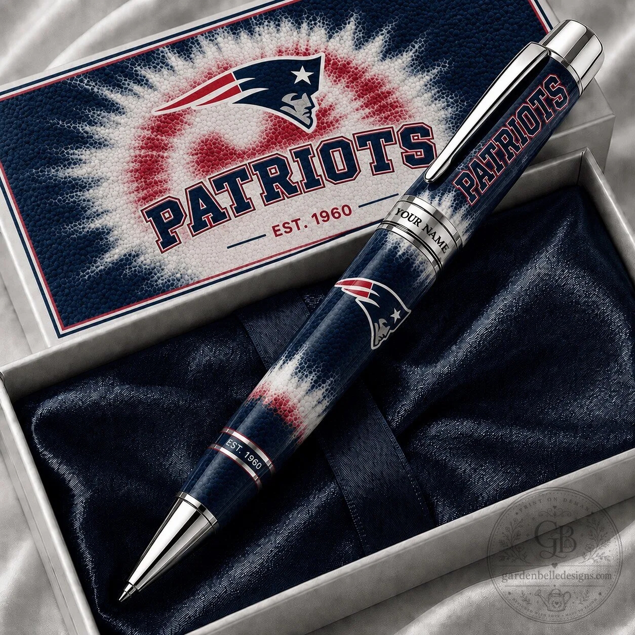 New England Patriots Tie-Dye Ballpoint Pen with Personalized Engraving 3 New England Patriots Tie-Dye Ballpoint Pen with Personalized Engraving